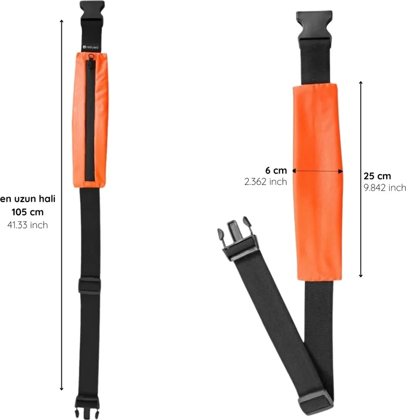 ريبو Multifunctional Reflective Sports Waist Bag Orange