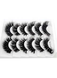 HBZGTLAD 6 Pairs False Eyelashes Cat-Eye Fluffy Faux Mink Lashes 8D Wispy Lashes Pack Dramatic Long Thick Volume Eyelashes (Mix-03)  - Image 2