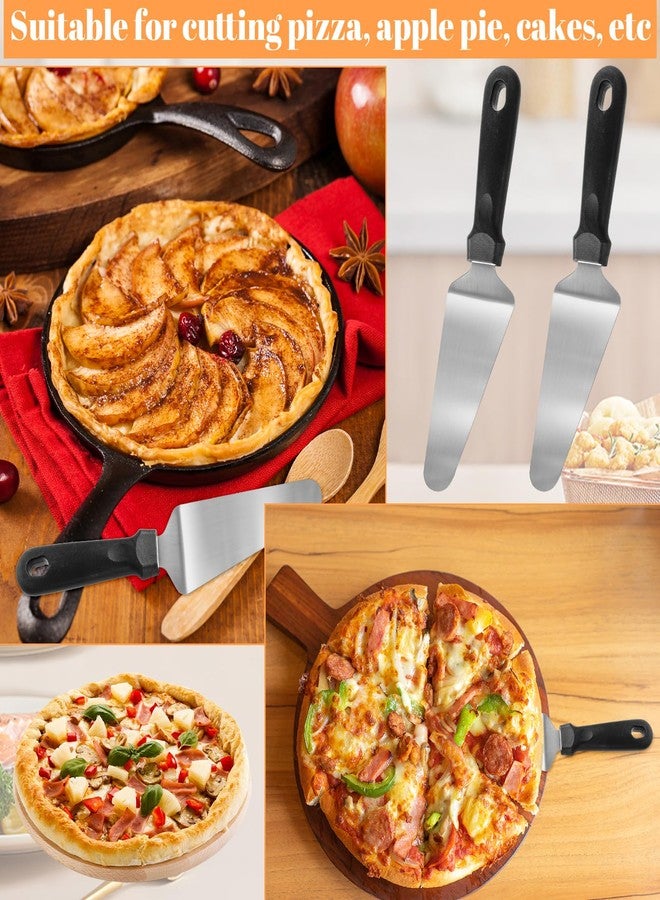 LOLYSIC 25 Pcs Pizza Spatula Set, Stainless Steel Pie Server & Cake Cutter with Non Slip Plastic Handle, Rustproof Baking Triangular Spade for Pizza, Cake, Dessert, and Pie Serving - Image 5