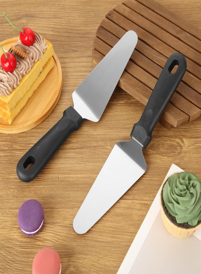 LOLYSIC 25 Pcs Pizza Spatula Set, Stainless Steel Pie Server & Cake Cutter with Non Slip Plastic Handle, Rustproof Baking Triangular Spade for Pizza, Cake, Dessert, and Pie Serving - Image 3