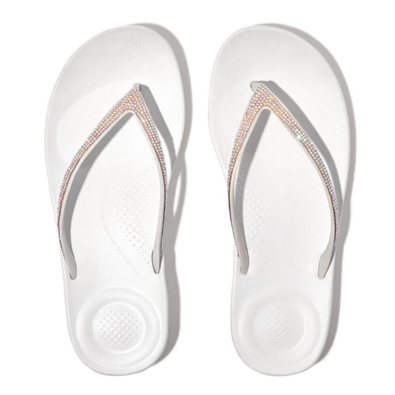 FitFlop صندل فيت فلوب النسائي IQUSHION سباركل، أبيض حضري، US07 - Image 2