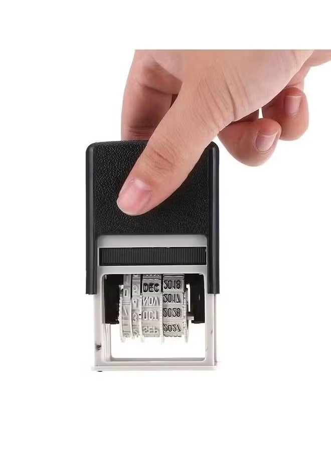 واي جيه الكلمات الصغيرة المحمولة القصاصات بعجل مستلزمات الطباعة ختم الحساب ختم مكتب DIY مستلزمات المكتب الوحل مجموعة التاريخ ختم التاريخ الطوابع (بدون حبر) - Image 5