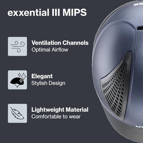 Uvex Exxential III MIPS Riding Helmet Lightweight Comfort Size Adjustment Navy mat SM - Image 3