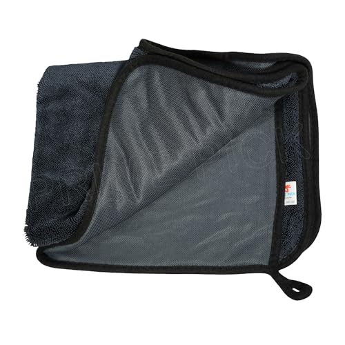 Prime Pick Microfiber Cleaning Cloth Super Absorbent Double Sided Extra Large Car Bike Detailing Drying Polishing Towel Lint Free Scratch Free Reusable Cleaning Cloth Grey 90 x 60 cm 600 GSM - Image 1