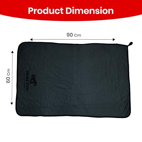 Prime Pick Microfiber Cleaning Cloth Super Absorbent Double Sided Extra Large Car Bike Detailing Drying Polishing Towel Lint Free Scratch Free Reusable Cleaning Cloth Grey 90 x 60 cm 600 GSM - Image 2