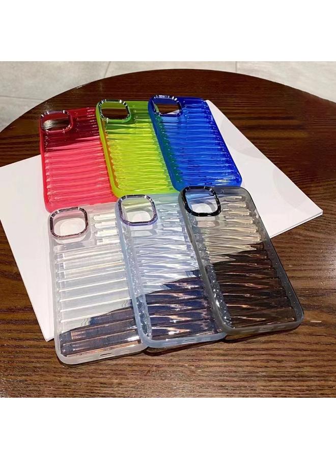 اس-توب جراب لهاتف iPhone 12 Pro Max، جراب هاتف شفاف من مادة TPU مخطط مطلي بالكهرباء - Image 4