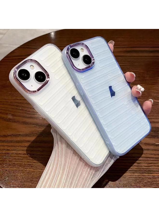 اس-توب جراب لهاتف iPhone 12 Pro Max، جراب هاتف شفاف من مادة TPU مخطط مطلي بالكهرباء - Image 3