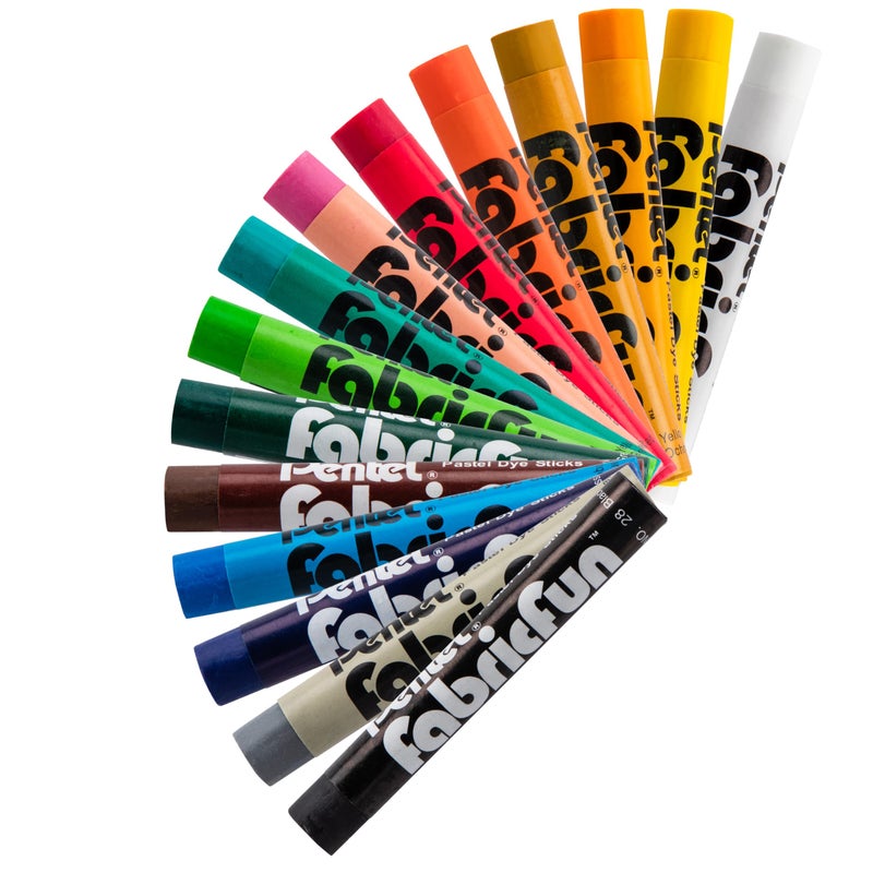 Pentel PTS15 Fabric Fun Pastel Dye Sticks - Pack of 15 - Image 5