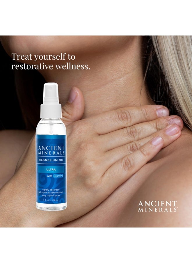 Ancient Minerals Ancient Minerals Magnesium Oil Spray Ultra with MSM - a Pure Zechstein Topical Magnesium Chloride with The Added Benefits of OptiMSM (4oz)  - Image 2
