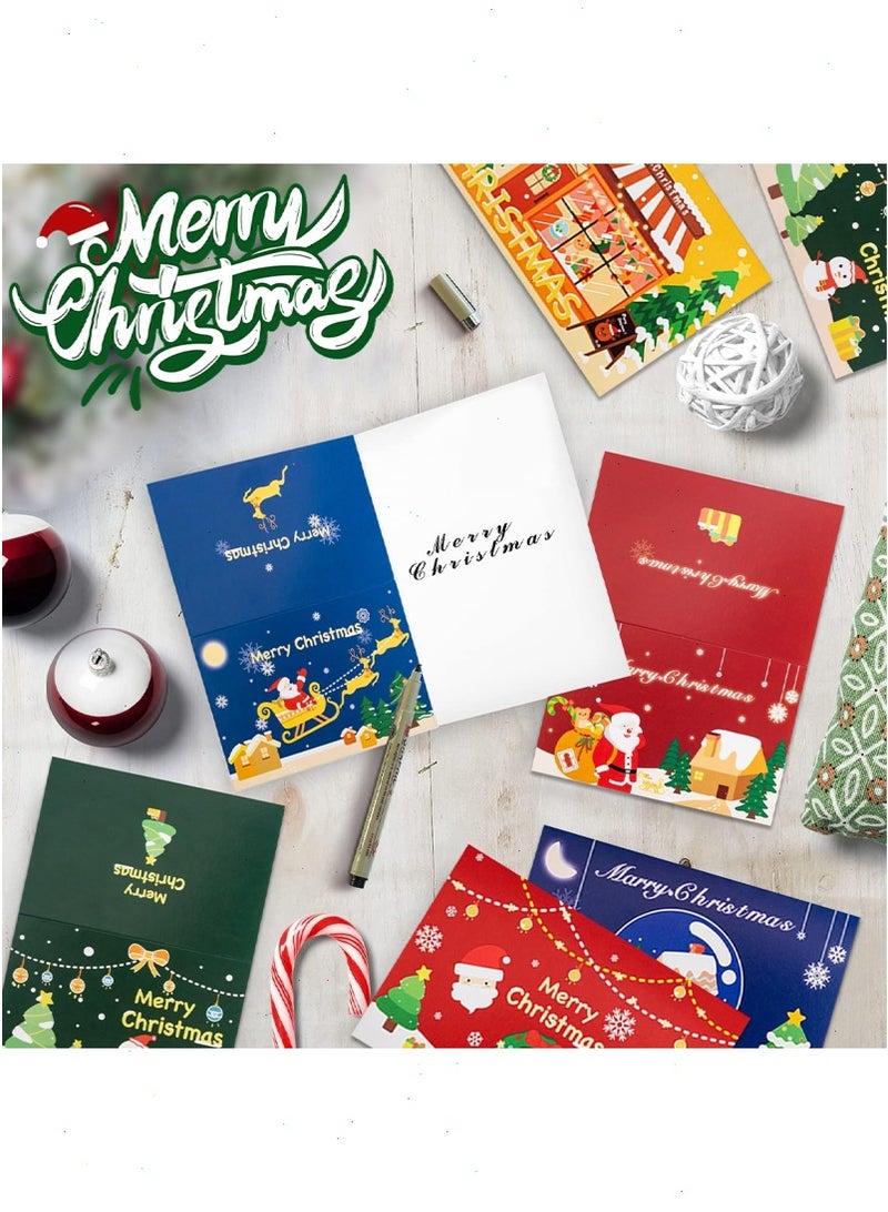 Christmas Wrapping Paper Set, 12 Sheets Christmas Wrapping Paper 20 x 29 inches with 6 Christmas Cards and 2 Spools of Ribbons - Image 5