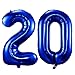 BBPOOL Navy Blue 20 Balloon Numbers40 Inch Dark Blue 20 Birthday Balloons Large Foil Mylar Balloons Number 20 for Birthday Party Anniversary Decorations - Image 2