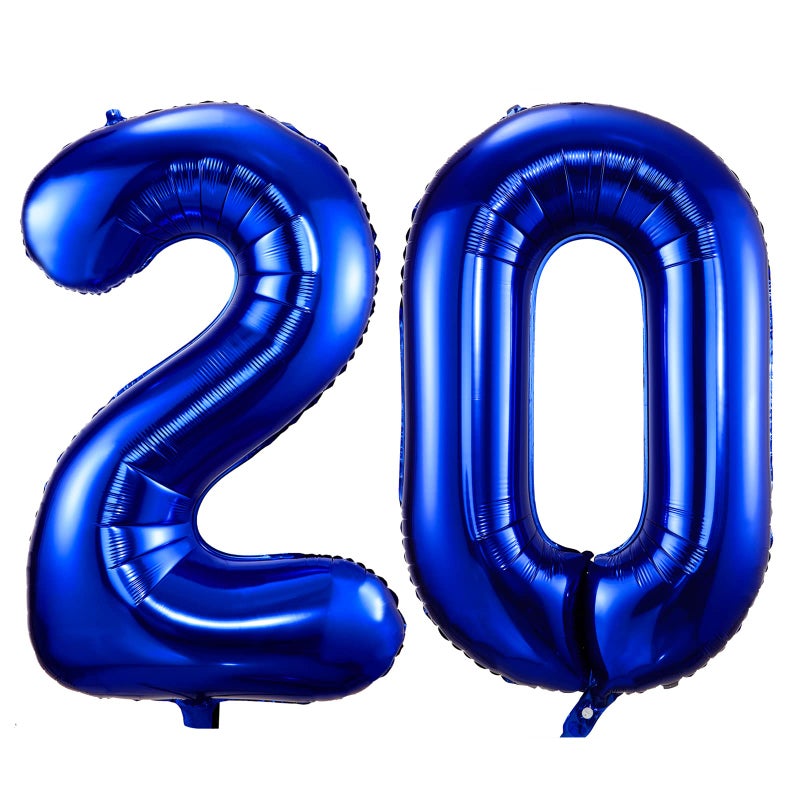 BBPOOL Navy Blue 20 Balloon Numbers40 Inch Dark Blue 20 Birthday Balloons Large Foil Mylar Balloons Number 20 for Birthday Party Anniversary Decorations - Image 3