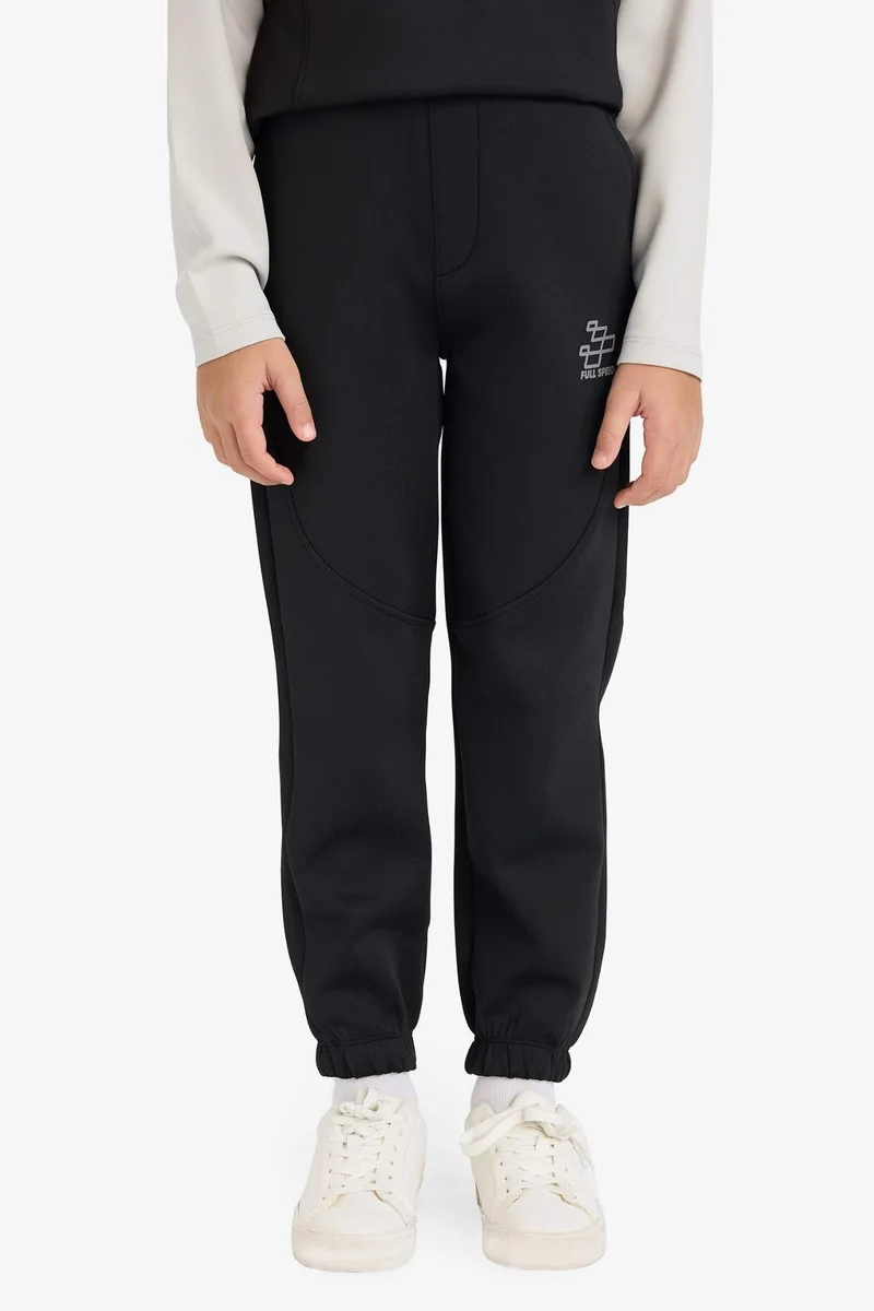 ديفاكتو Boy Printed Scuba Fabric Elastic Waist Sweatpants