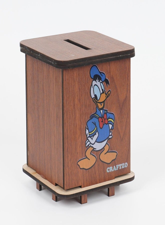 CRAFTZO Handmade Wooden Money Bank | Coin Box - Money Box - Gift Items for Kids (CZPB1104) - Image 2