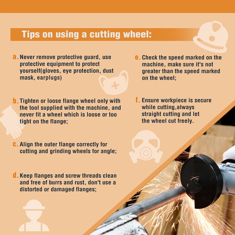 WORKPRO 10-Pack Cut-Off Wheels, 4-1/2 x 7/8-inch Metal&Stainless Steel Cutting Wheel, Thin Metal Cutting Disc for Angle Grinder - Image 5