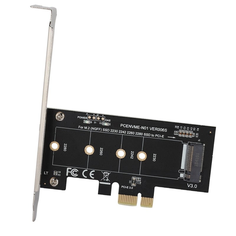 Pci-E To M.2 Expansion Card: 2230 2242 2260 2280 Size Support, Differential Line Alignment For Pci-E 3.0 1X Signal - Metal Baffle Secure Fix, M Key Nvme Connector Converter For Win10 Desktop Pc - Image 2