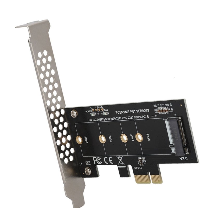 Pci-E To M.2 Expansion Card: 2230 2242 2260 2280 Size Support, Differential Line Alignment For Pci-E 3.0 1X Signal - Metal Baffle Secure Fix, M Key Nvme Connector Converter For Win10 Desktop Pc - Image 3