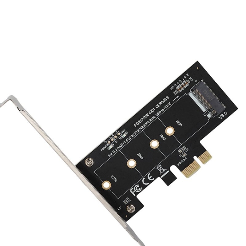 Pci-E To M.2 Expansion Card: 2230 2242 2260 2280 Size Support, Differential Line Alignment For Pci-E 3.0 1X Signal - Metal Baffle Secure Fix, M Key Nvme Connector Converter For Win10 Desktop Pc - Image 5