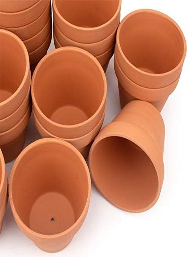 CFKJ [26 Pack] 4" Planter Nursery Pots Terracotta Pot Clay Pots Clay Ceramic Pottery Cactus Pots Planter Pots Flower Pots Succulent Pots Nursery Pots Plants Pots Garden Pots Terra Cotta Pots (4") - Image 1