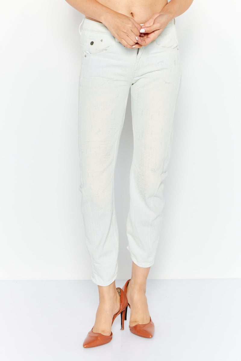 G-Star RAW Women Boyfriend Fit Mid Waist No Stretch Jeans, Acid Blue - Image 1