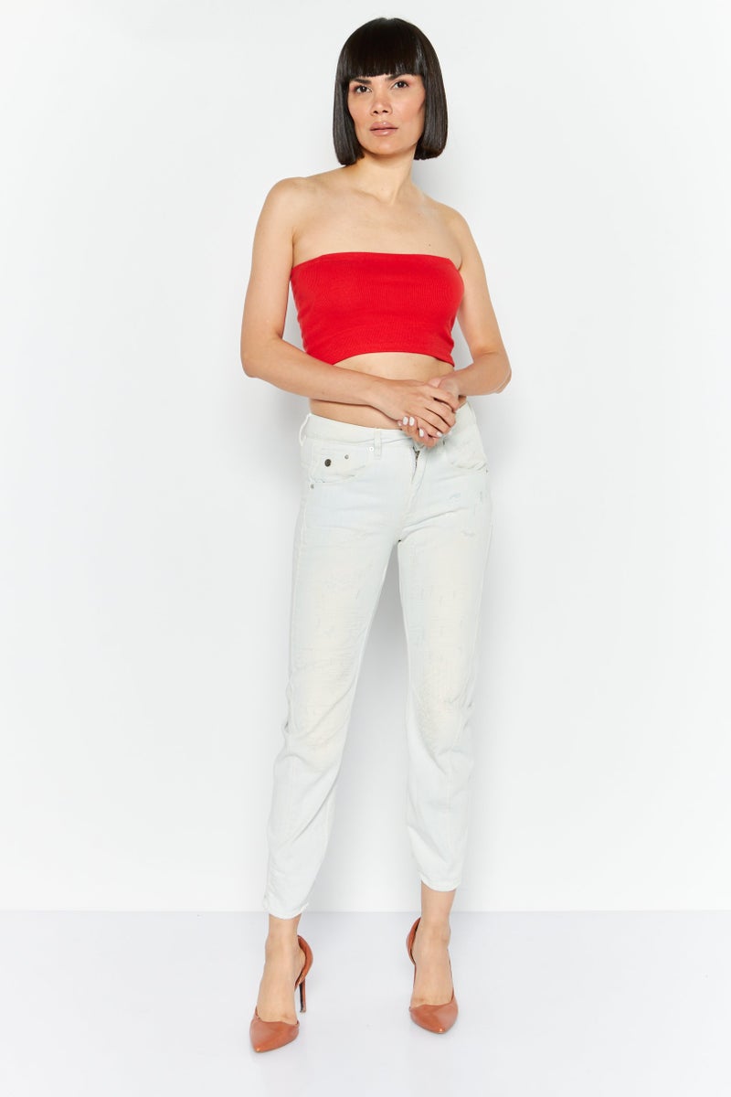 G-Star RAW Women Boyfriend Fit Mid Waist No Stretch Jeans, Acid Blue - Image 2