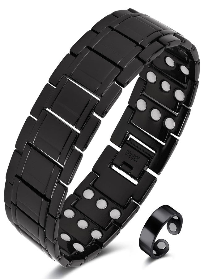 Jecanori 3X Strength Copper Magnetic Bracelet for Men,Pure Copper Bracelet With Ring Included Adjustable Sizing Tool - Image 1