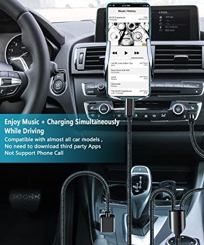 Mxcudu USB C to 3.5mm Aux Audio Cable, 2 in 1 USB C to 3.5mm Car Stereo Aux Headset Jack Cable with PD 18W USB C Charging Compatible with iPhone 17/16/16e/15 Plus/Pro Max/Air, Galaxy S25/S24/S23, Pixel 9/8 - Image 5