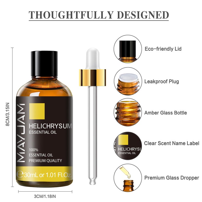 MAYJAM Helichrysum Essential Oil 30ML - 1.01FL.OZ Pure Helichrysum Oil for Soap Candle Making - Essential Oils for Diffusers for Home - Image 5
