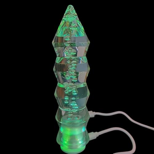YOURKARTS.COM LED Crystal Bubble Styling Sporty Handle Gear Shift Knob – Manual/Automatic Universal Conical Shape (White) | LED Light-Up Stick | car Accessories 2025 - Image 4