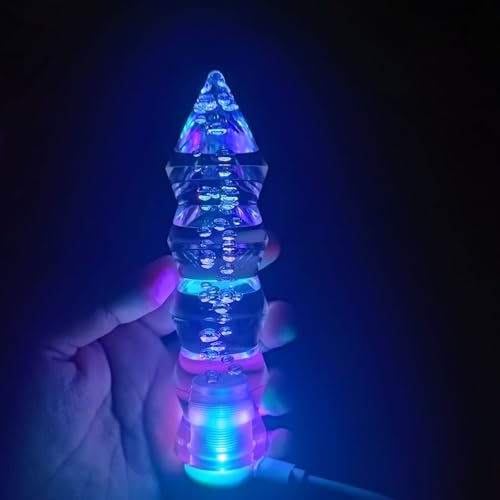 YOURKARTS.COM LED Crystal Bubble Styling Sporty Handle Gear Shift Knob – Manual/Automatic Universal Conical Shape (White) | LED Light-Up Stick | car Accessories 2025 - Image 3