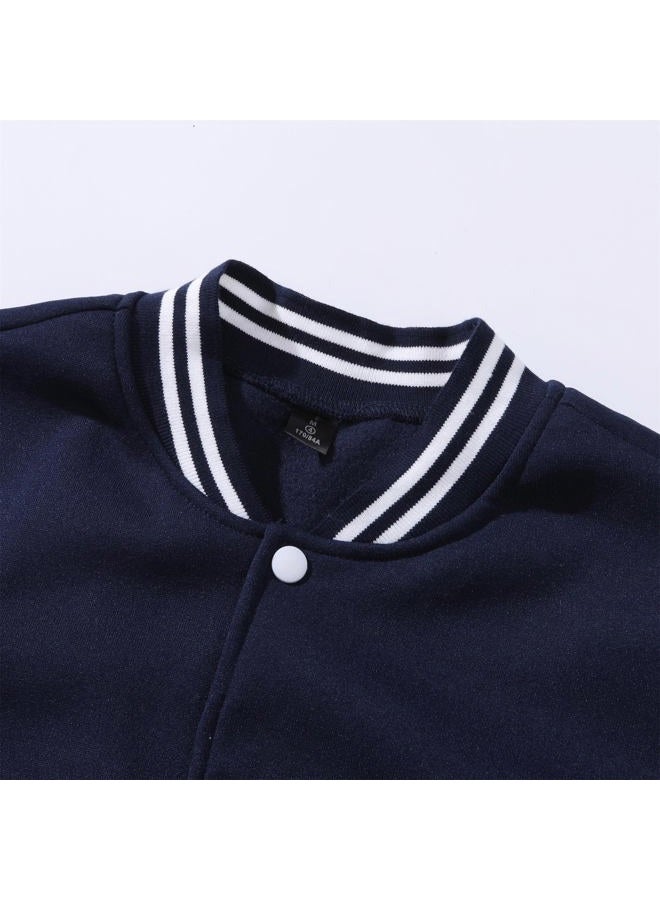 Mowbeat Women Baseball Jacket Varsity Uniform Unsex Adult Long Sleeve Baseball Shirt Casual Loose Cardigan Men's Track Jacket - Image 4