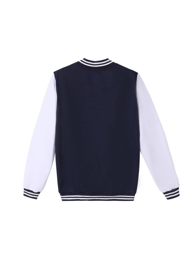Mowbeat Women Baseball Jacket Varsity Uniform Unsex Adult Long Sleeve Baseball Shirt Casual Loose Cardigan Men's Track Jacket - Image 3