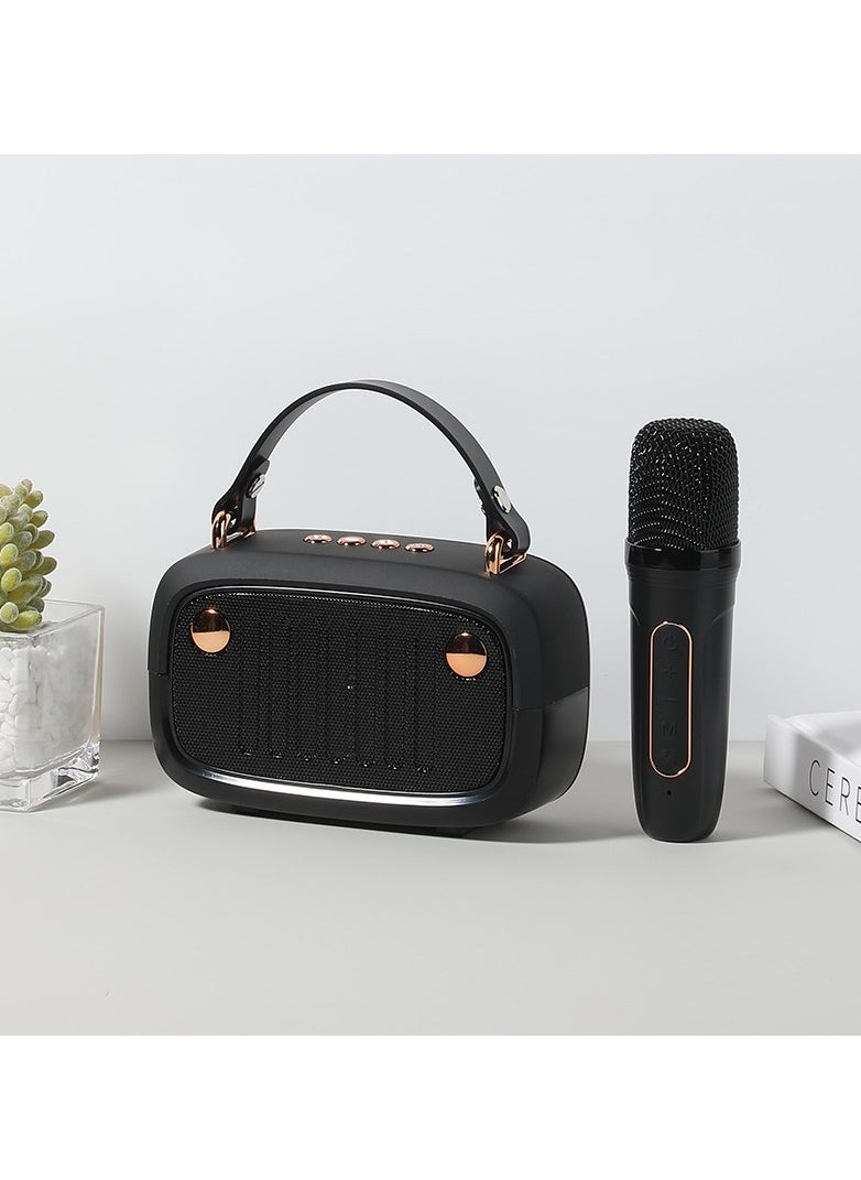 Joshberg - Bluetooth speakers with microphone portable wirelesskaraoke for family gatherings and entertainment,black - Image 1