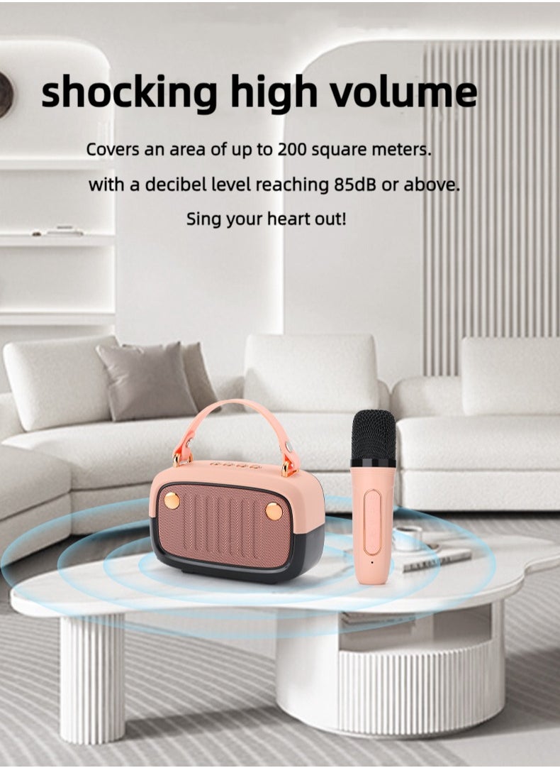 Joshberg - Bluetooth speakers with microphone portable wirelesskaraoke for family gatherings and entertainment,black - Image 1
