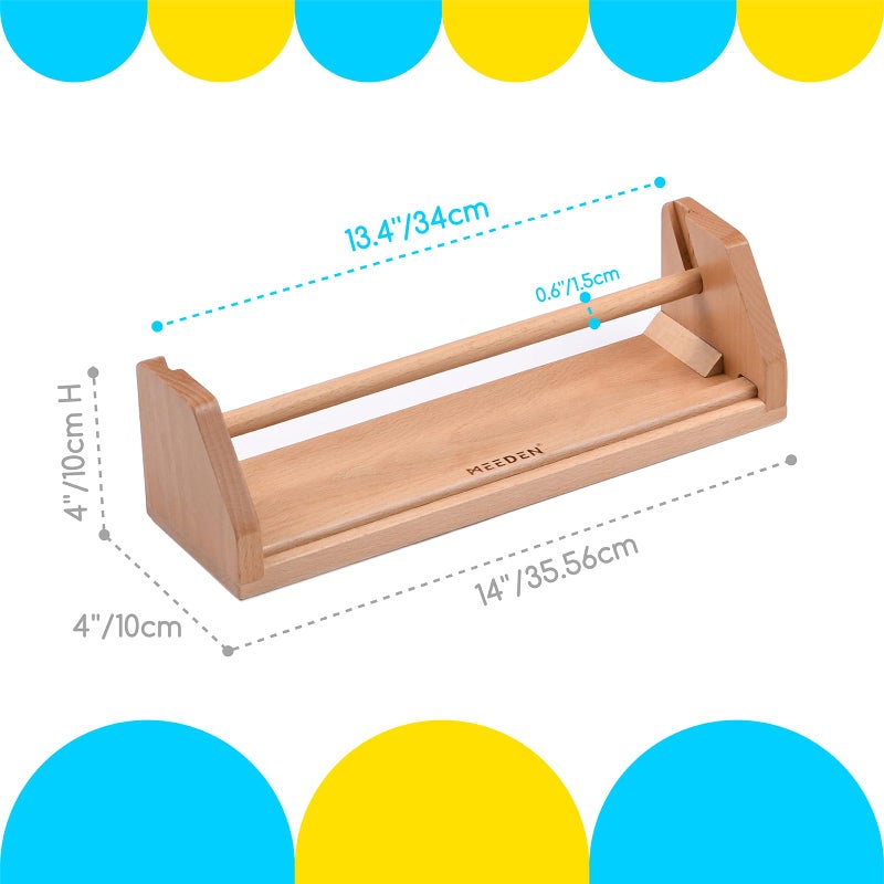 MEEDEN Paper Roll Dispenser with 3 Paper Rolls (12" x 75ft) - Beech Wood Kids Easel, Wooden Tabletop Easel for Kids Art Supplies, Toddler, Doodle, Drawing, Art, Craft - Image 2