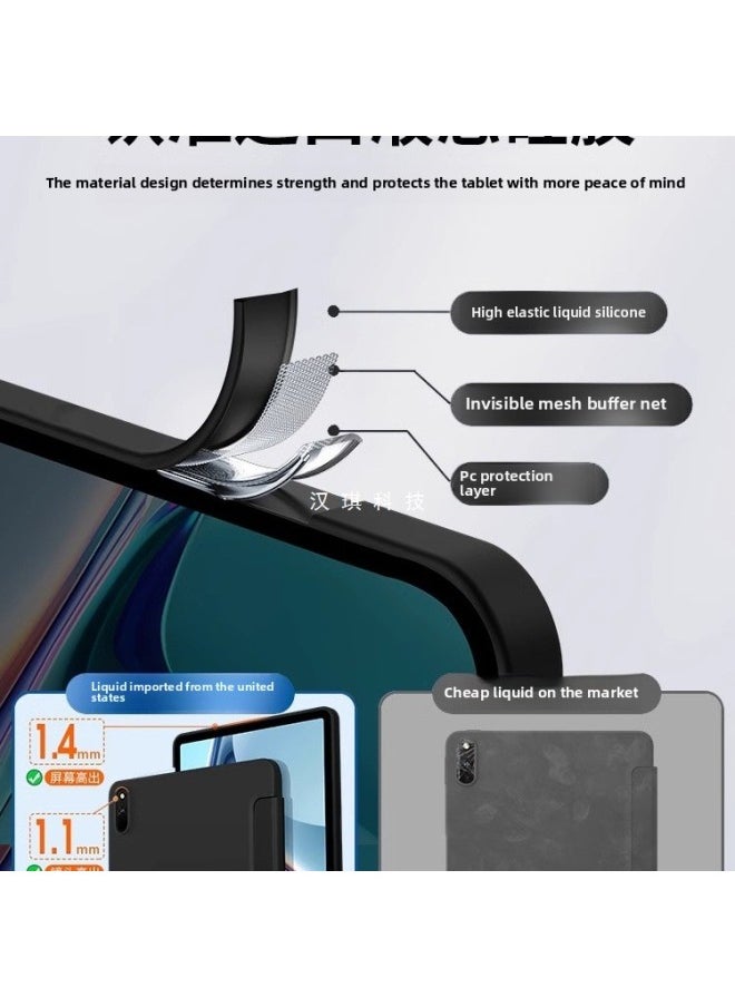 Generic - Suitable For Huawei Tablet Protective Case Matepad11.5s Protective Case 13.2/11air11.5 "9 Glory M6x-Color:[white Ice Blue] The Surface Cover Has High Suction Power★Resistant To Dirt And Stains★Stable Support★Comes With Tempered Film-Applicable Models:For Huawei Matepad Pro 13.2inch 2025 Model - Image 1