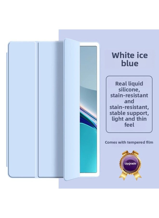 Generic - Suitable For Huawei Tablet Protective Case Matepad11.5s Protective Case 13.2/11air11.5 "9 Glory M6x-Color:[white Ice Blue] The Surface Cover Has High Suction Power★Resistant To Dirt And Stains★Stable Support★Comes With Tempered Film-Applicable Models:For Huawei Matepad Pro 13.2inch 2025 Model - Image 1