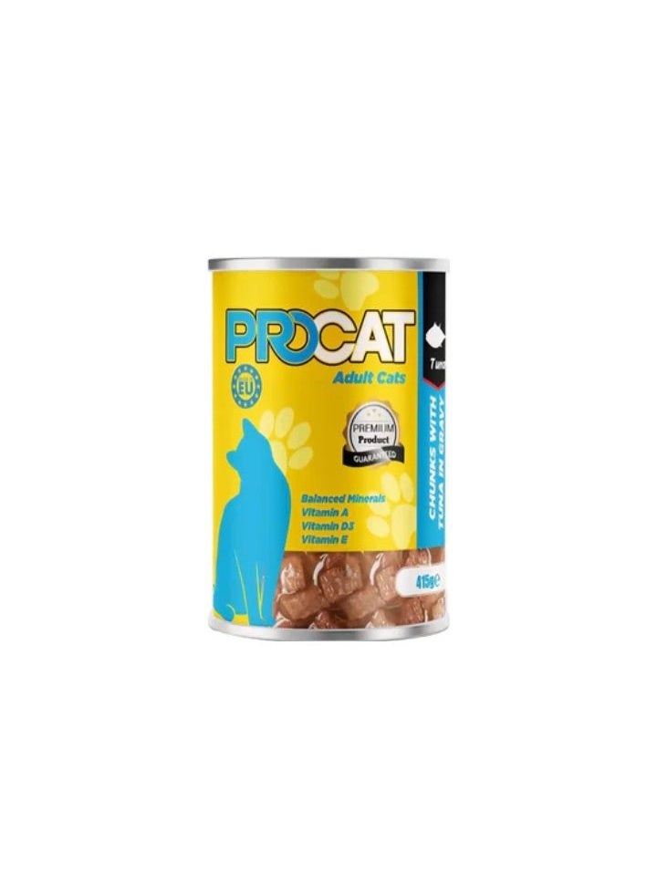 بروكات كانز طعام رطب للقطط بنكهة التونة 415 جرام - Image 1