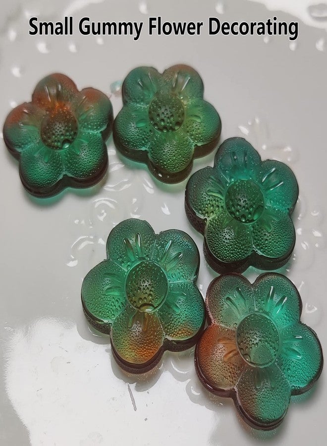 Amyandone Flower Silicone Mold, Small Plum Blossom Shaped Flower Molds with 70 Cavities for Making Chocolate/Candy/Gummy/Cookie/Jelly/Ice Cube/Edible Flowers for Cake Decorating, Wintersweet Mold, with Scraper - Image 2