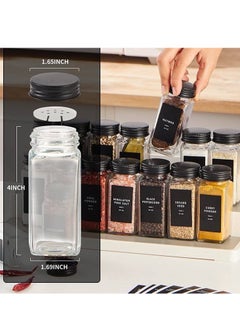 A 24-piece spice set with small stickers to classify spices. The jars are made of high-quality glass with a tightly sealed wooden lid.