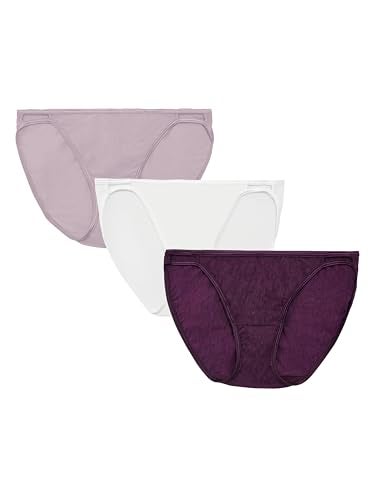 Vanity Fair Illumination String Bikini Panty 18108, Sangria/Earthy Grey/White, 7 - Image 1