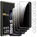 Romkasi 4 Pack Privacy Screen Protector for iPhone 16 61 Inch with 4 Pack Camera Lens Protector Anti Spy Tempered Glass Film AntiScratch Touch Sensitive Case Friendly - Image 2
