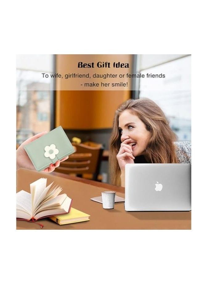 GIFT Leather RFID Blocking Small Trifold Wallets for Women - Image 5