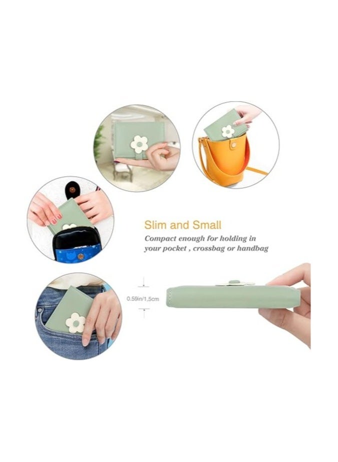 GIFT Leather RFID Blocking Small Trifold Wallets for Women - Image 3