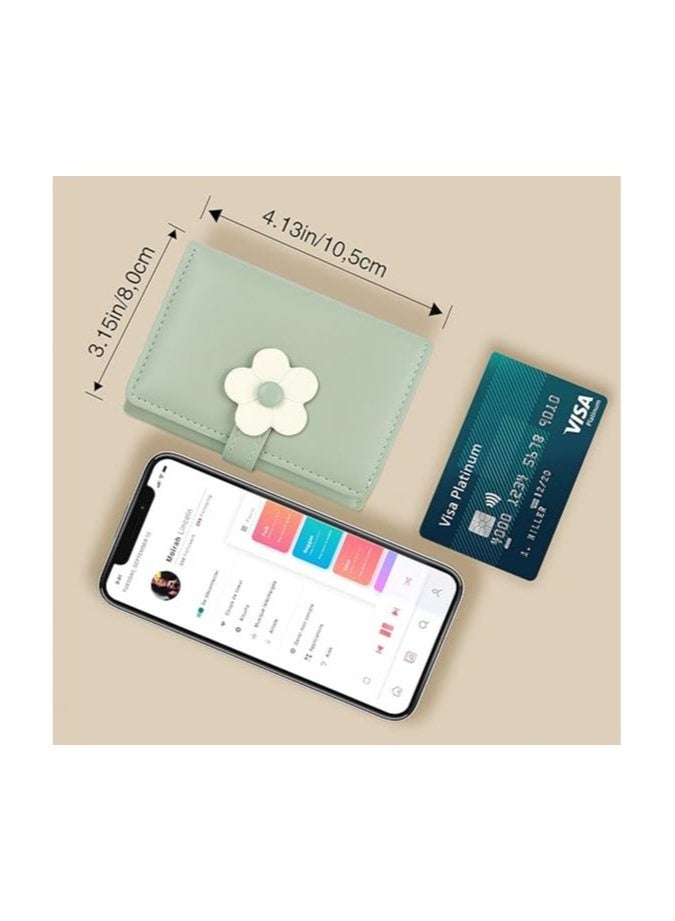 GIFT Leather RFID Blocking Small Trifold Wallets for Women - Image 4