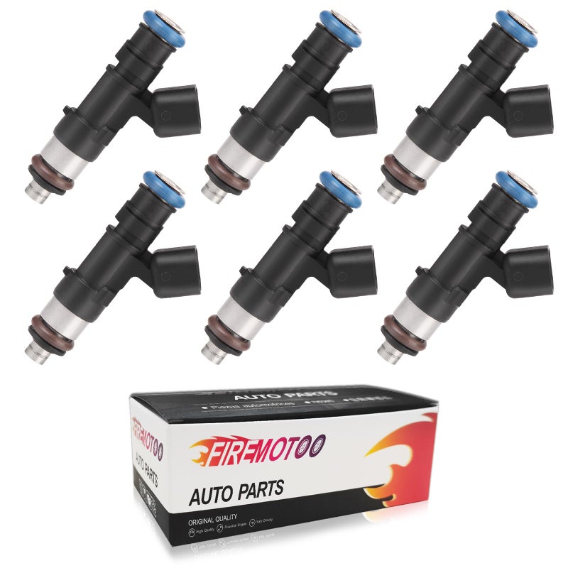 FIREMOTOO Fuel Injectors set of 6 4 Holes Compatible with Ford Ranger Explorer for Mustang for Land Rover LR3 for Mercury Mountaineer for Mazda B400 40L V6 Replace 0280158055 82211193 15830 FJ818 - Image 2
