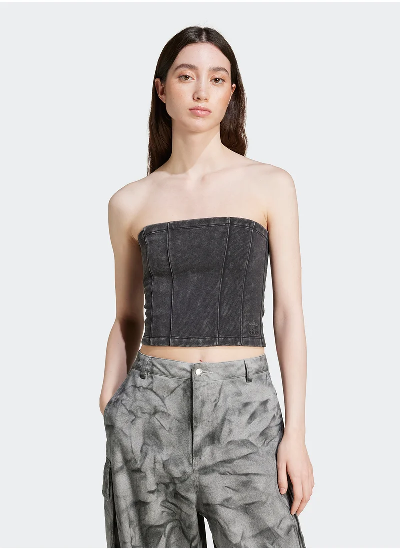 اديداس اوريجينالز Washed Corset Top