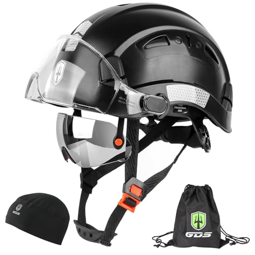 GREEN DEVIL Safety Hard Hat with Tinted & Clear Visor Vented Construction Helmet Cascos de Construccion ABS Work hardhats for Men - Image 1