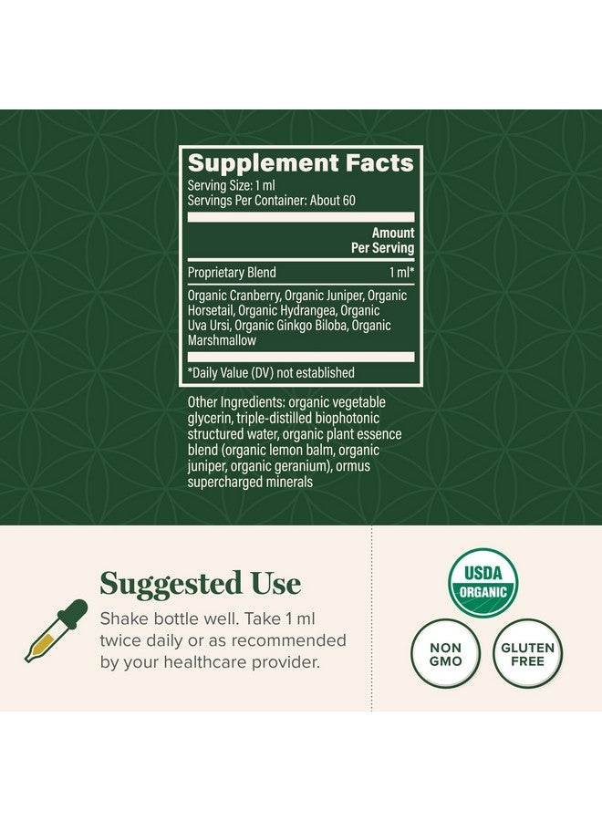 global healing center Global Healing USDA Organic Kidney Health with Cranberry & Hydrangea - Kidney Cleanse Liquid Supplement & Stones Dissolver for Urinary Health - Detox & Repair Formula for Bladder Control - 2 Fl Oz - Image 3