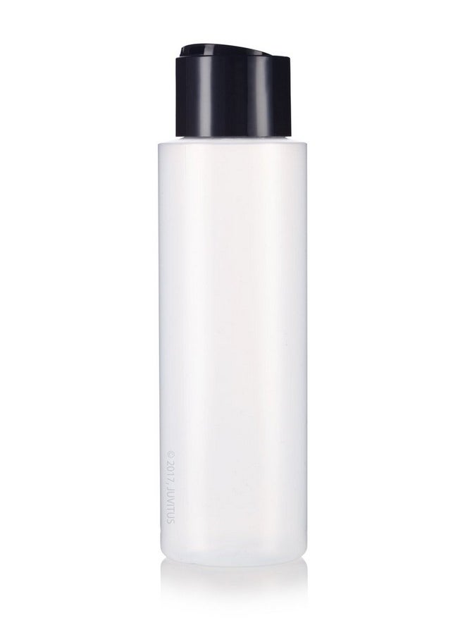 JUVITUS JUVITUS 16 oz / 500 ml Professional Natural Clear Refillable Plastic Squeeze (BPA Free) Empty Bottle Container with Wide Black Disc Cap Lid (6 Pack)  - Image 3